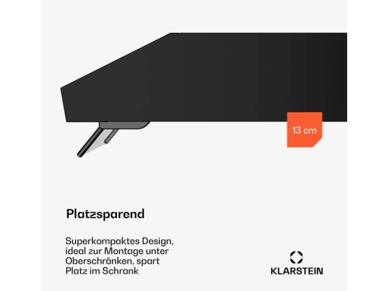 Klarstein Purista Force Dunstabzugshaube Kompakt 384,8 m³/h EEK C Doppelmotortechnologie