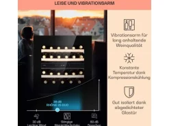 Klarstein Rhone 25 Duo Weinkühlschrank Kompression 2 Zonen 75 L 25 Flaschen