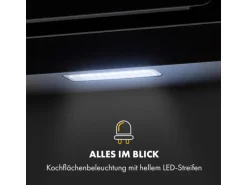 Klarstein Sofia 60 Dunstabzugshaube Kopffrei 300 m³/h Touch-Control Glasfront Schwarz