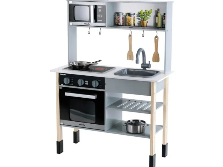 Klein Spielzeug-Küche Miele Holz Weiß FSC®