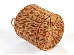 Kobolo Pflanzkorb Übertopf Pflanzkübel Rattan Lacak Rund mit Folie