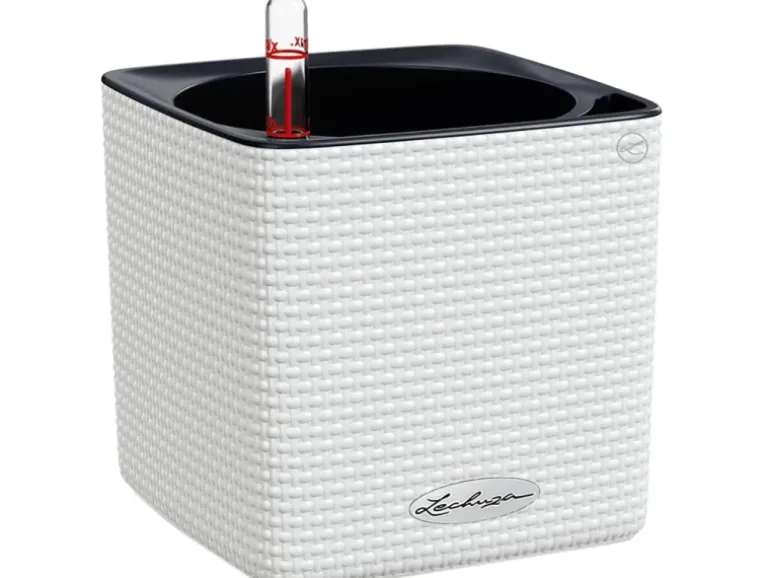 Lechuza® Pflanzgefäß Cube Color 14 Weiß 14 cm x 14 cm
