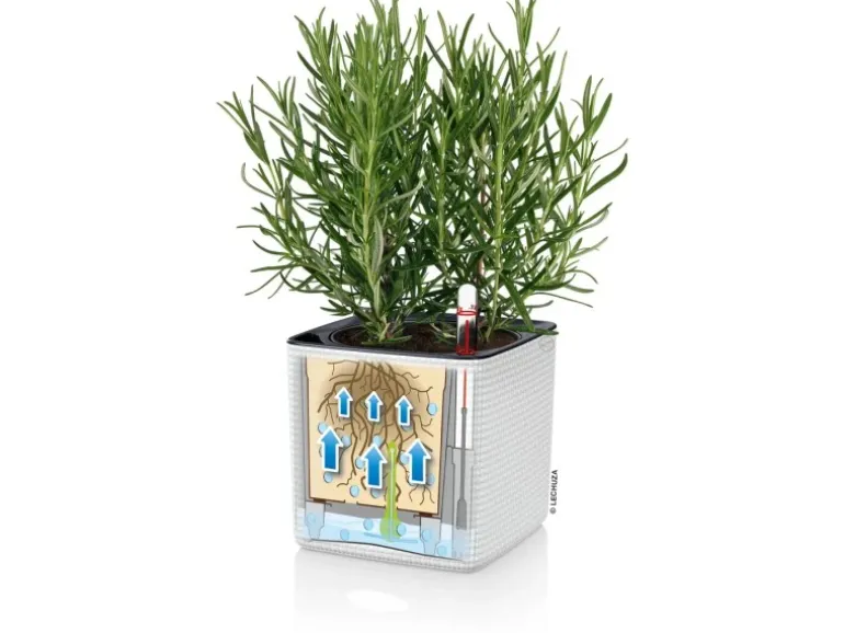 Lechuza® Pflanzgefäß Cube Color 14 Weiß 14 cm x 14 cm