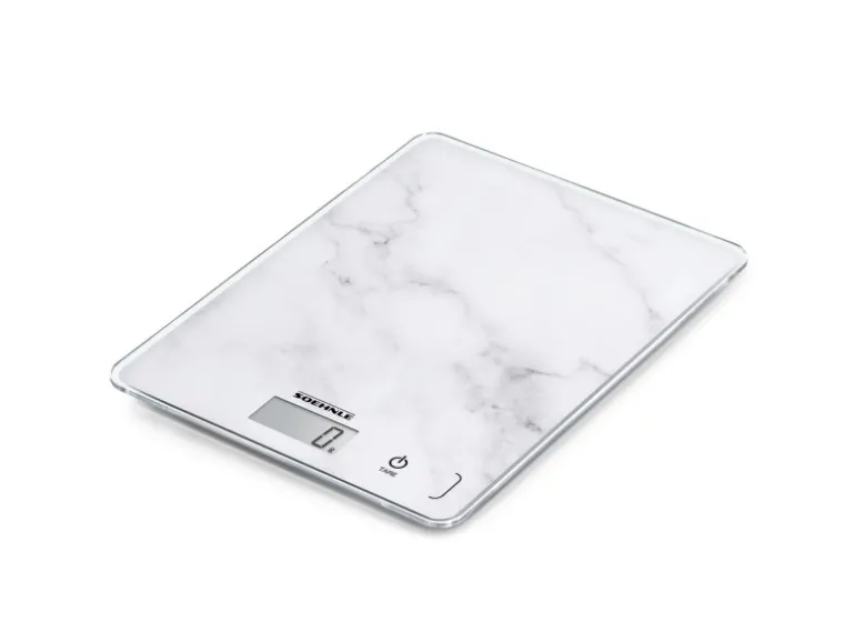 Leifheit Küchenwaage Page Compact 300 Marble 20 cm x 15 cm x 1,3 cm Weiß
