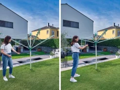 Leifheit Wäschespinne Linomatic V 40m Leine Wäscheständer höhenverstellbar