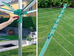 Leifheit Wäschespinne Linomatic V 40m Leine Wäscheständer höhenverstellbar