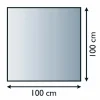 Lienbacher Funkenschutzplatte Glasbodenplatte Quadrat 6mm Stärke