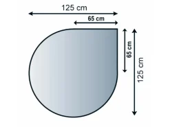 Lienbacher Funkenschutzplatte Glasbodenplatte Tropfenform 6mm Stärke