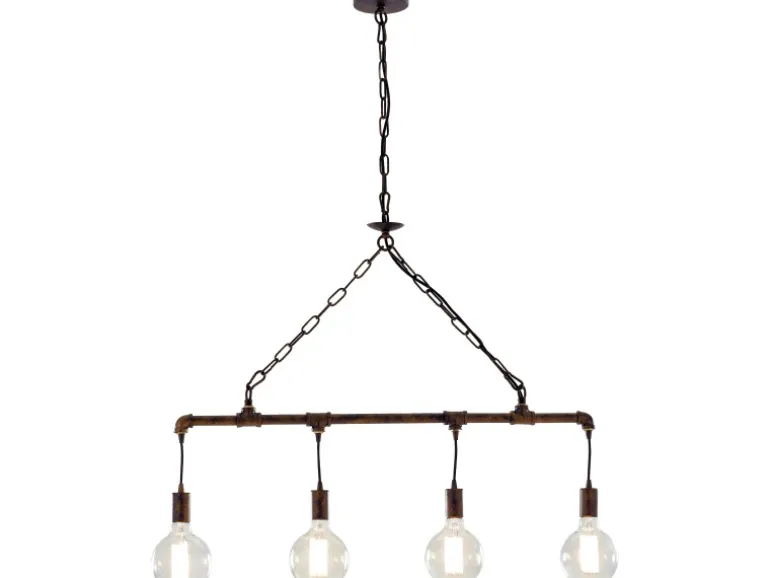Luce Design Pendelleuchte Amarcord Rostbraun 4-flammig