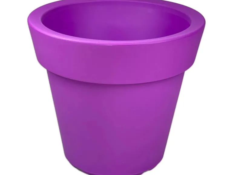 Mein-Pflanztopf Design Pflanzkübel XXL Gemma Hochwertiger Kunststoff Ø 50 cm 40 Liter Höhe 44 cm Violett