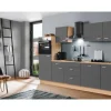 Menke Küchenzeile Artisan Classic 280 cm Graphit Matt-Artisan Eiche Nachbildung