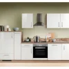 Menke Küchenzeile Artisan Premium 310 cm Lack Weiß Artisan-Eiche Nachbildung