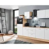Menke Küchenzeile Artisan Classic 280 cm Weiß Matt-Artisan Eiche Nachbildung