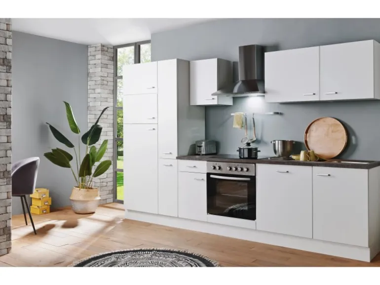 Menke Küchenzeile White Classic 300 cm Weiß