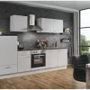 Menke Küchenzeile White Classic 280 cm Weiß-Marmor-Optik