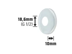 Messing-Rosette Ø 18,6 mm x 10 mm Verchromt