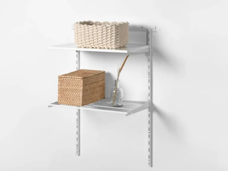 Metall-Drahtgitterboden 60 cm x 33 cm x 7,2 cm Weiß