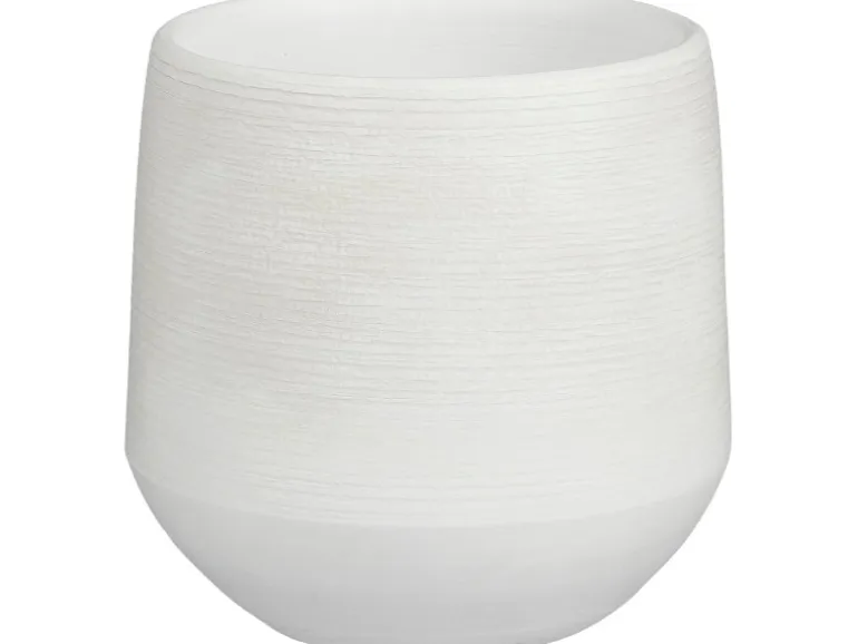Mica Decorations Übertopf Evora Ø 19 cm x 18 cm Offwhite