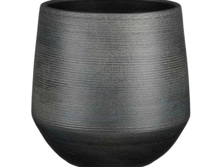 Mica Decorations Übertopf Evora Ø 24 cm x 23 cm Schwarz