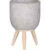 Mica Decorations Topf Jimmy Ø 12,5 cm x 19 cm Hellgrau
