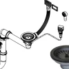Miló Röhrensiphon-Set mit Exzenter Mattschwarz Ø 114 mm