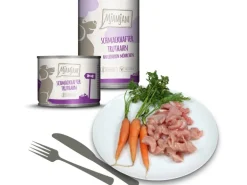 Mjamjam Nassfutter Hund Schmackhafter Truthahn an Leckeren Möhrchen 200 g