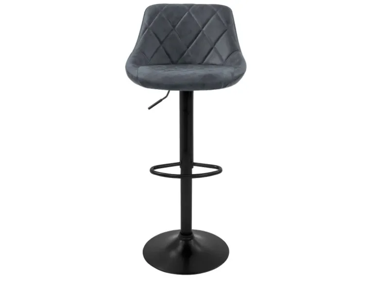 ML-Design Barhocker 4Er Set Bezug aus Kunstleder Anthrazit Gepolsterter Barstuhl