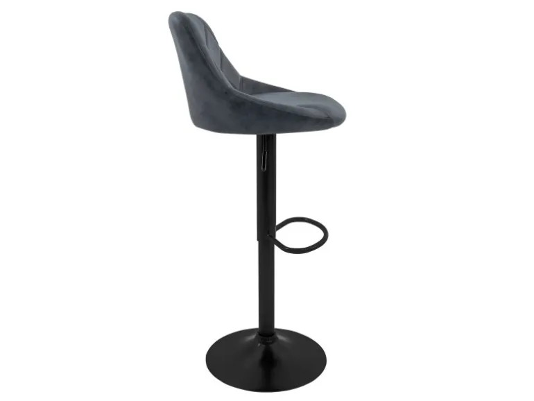ML-Design Barhocker 4Er Set Bezug aus Kunstleder Anthrazit Gepolsterter Barstuhl