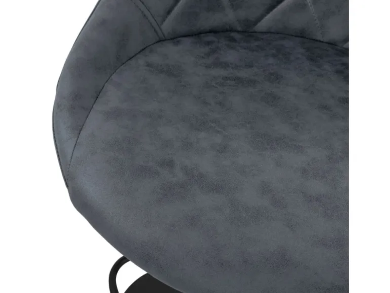 ML-Design Barhocker 4Er Set Bezug aus Kunstleder Anthrazit Gepolsterter Barstuhl