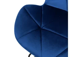 ML-Design Barhocker 4Er Set aus Samt Blau Gepolsterter Drehbar Hocker