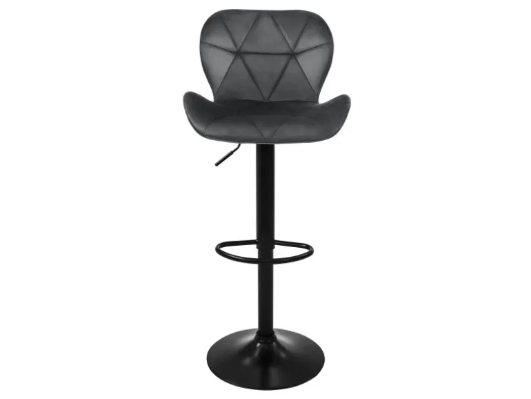 ML-Design Barhocker 4Er Set aus Samt Grau Gepolsterter Drehbar Hocker