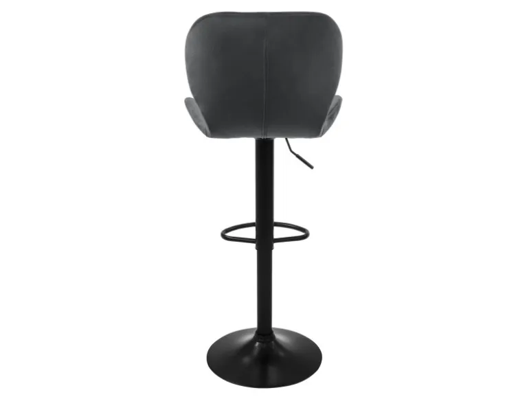 ML-Design Barhocker 4Er Set aus Samt Grau Gepolsterter Drehbar Hocker