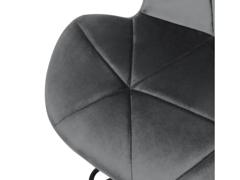 ML-Design Barhocker 4Er Set aus Samt Grau Gepolsterter Drehbar Hocker