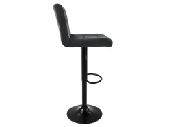 ML-Design Barhocker 2Er Set aus Samt Grau Gepolsterter Barstuhl mit Rückenlehne