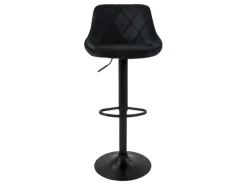ML-Design Barhocker 4Er Set aus Samt Schwarz Gepolsterter Drehbar