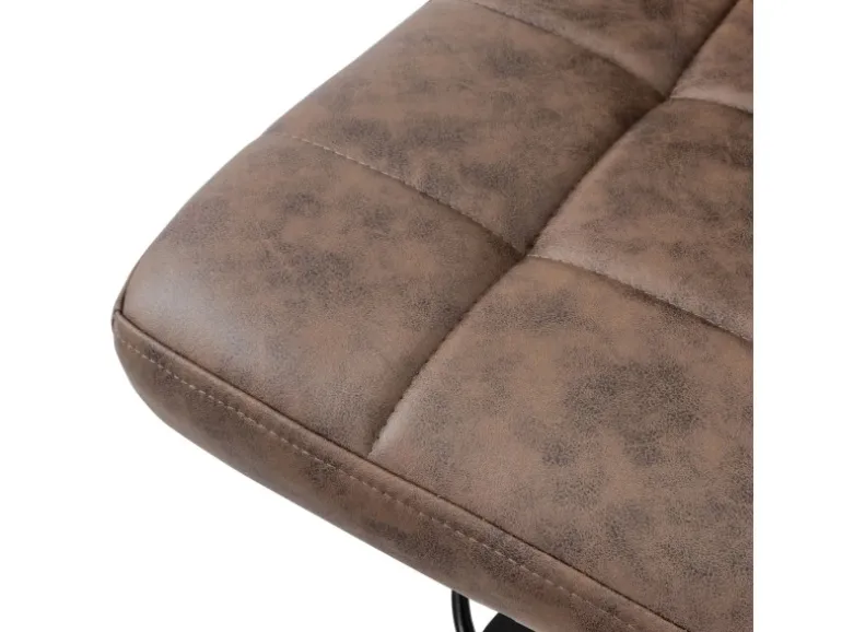 ML-Design Barhocker Set 2 Kunstleder Braun Gepolsterter Barstuhl mit Rückenlehne