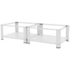 ML-Design Doppel Waschmaschinen Untergestell mit 2 Ablagen Weiß 128x54 cm Stahl