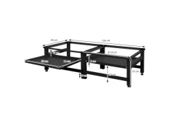 ML-Design Doppel Waschmaschinen Untergestell mit 2 Ausziehbaren Ablagen Schwarz