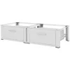 ML-Design Doppel Waschmaschinen Untergestell 2 Schubladen Weiß 128x53,5x31,5 cm
