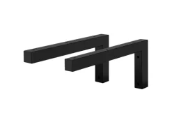 ML-Design 2Er Set Wandkonsole Winkel L-Form für Waschtisch 300x150 mm Schwarz