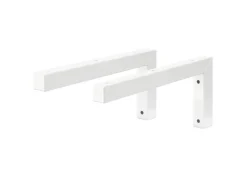 ML-Design 2Er Set Wandkonsole Winkel L-Form für Waschtisch 300x150 mm Weiß Stahl