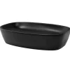 ML-Design Waschbecken aus Keramik Schwarz 605x385x140 mm Abgerundeten Ecken