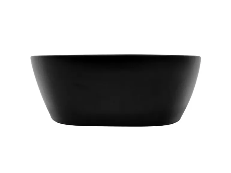ML-Design Waschbecken aus Keramik Schwarz 605x385x140 mm Abgerundeten Ecken