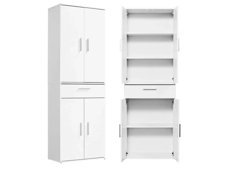 mokebo Schrank in Weiß Der Praktische Mehrzweckschrank oder Aufbewahrungsschrank