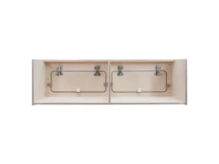 Monstershop Wohnwagen Hängeschrank mit schwarzem Rand 120cm x 35cm x 35cm