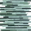 Mosaikmatte Glas Aluminium Black Grey 30 cm x30 cm