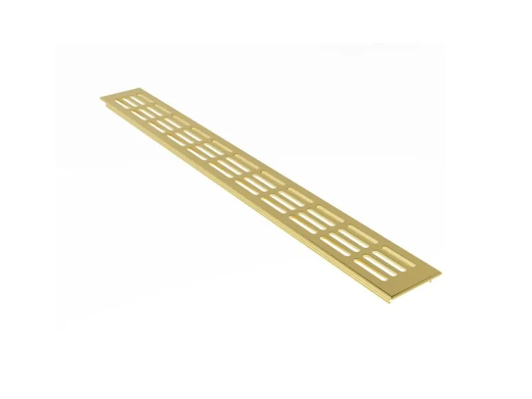 MS Beschläge Lüftungsgitter 60 x 400 mm Aluminium Gold Eloxiert