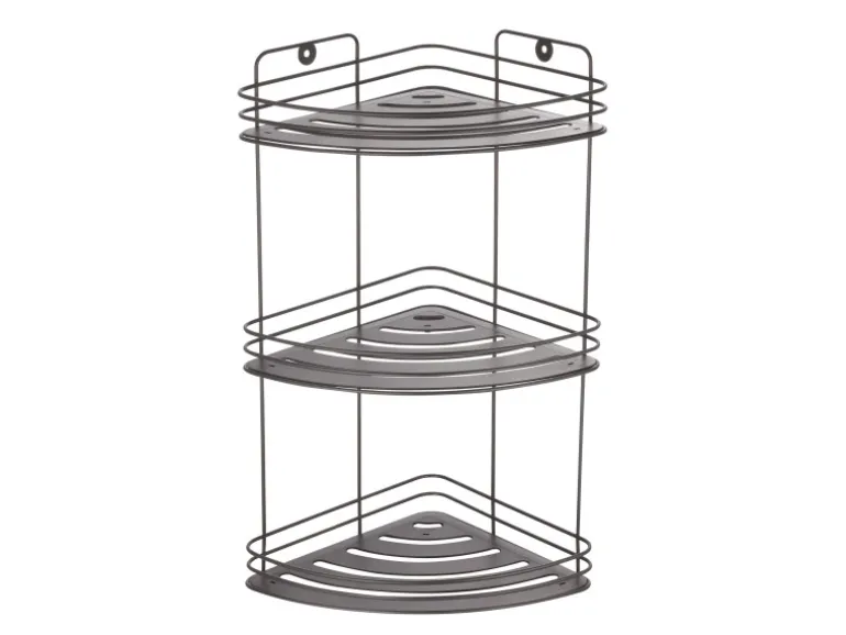MSV Eck-Regal Kery Stahl 20 cm x 20 cm x 41 cm Mattschwarz