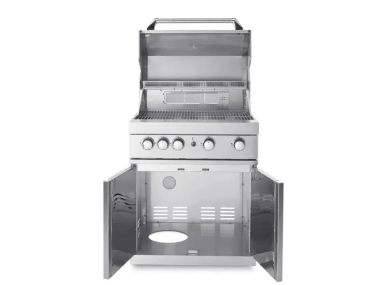 MyOutdoorKitchen Freistehender Gasgrill mit 4 Brennern und Infrarotbrenner Stainless Collection