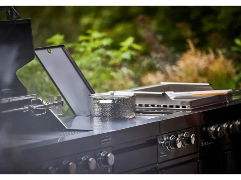 MyOutdoorKitchen Modul mit Doppel Seitenbrenner Black Collection